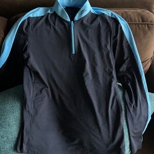 Medium navy and light blue J. Lindeberg quarter zip
